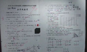 五年级第二学期数学期末模拟考试（试卷一）分析