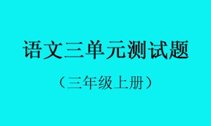 3.语文三单元测试题