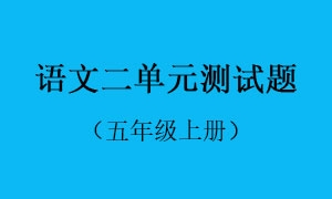 2.语文二单元测试题