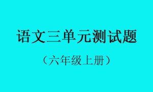 3.语文三单元测试题