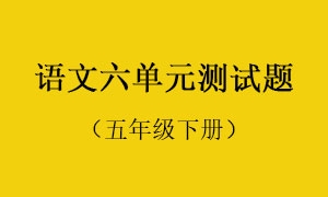 6.语文六单元测试题