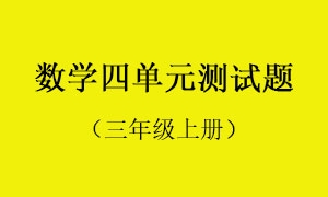 4.数学四单元测试题