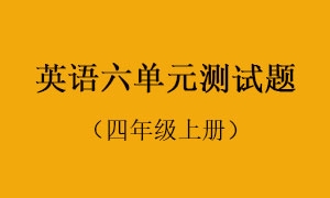 6.英语六单元测试题