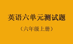 6.英语六单元测试题