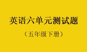 6.英语六单元测试题