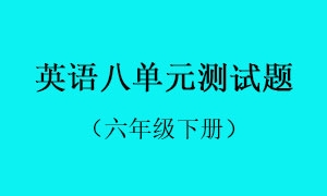 8.英语八单元测试题